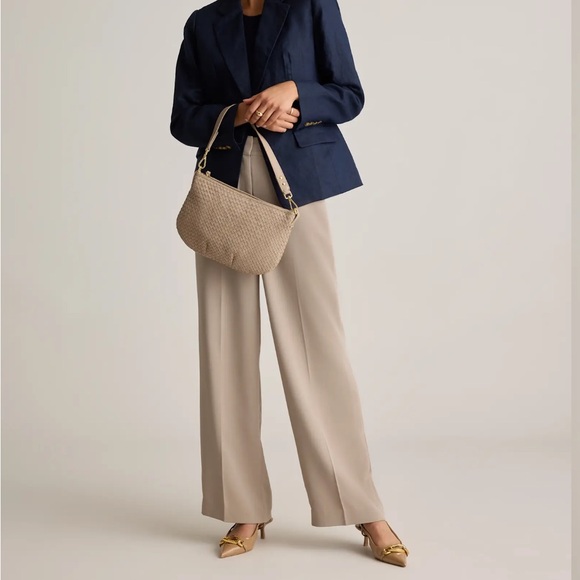 NWT Quince Italian Handwoven Leather Mini Shoulder Bag - Picture 7 of 9